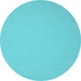 Round Solid Light Blue Modern Rug, con186lblu