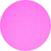 Round Solid Pink Modern Rug, con186pnk