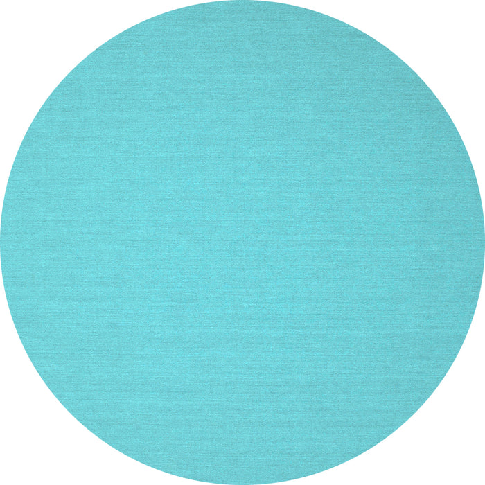 Round Machine Washable Solid Light Blue Modern Rug, wshcon186lblu