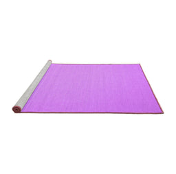 Sideview of Machine Washable Solid Purple Modern Area Rugs, wshcon186pur