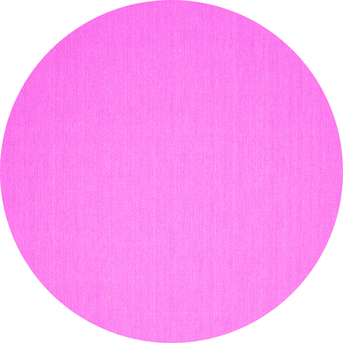 Round Machine Washable Solid Pink Modern Rug, wshcon186pnk