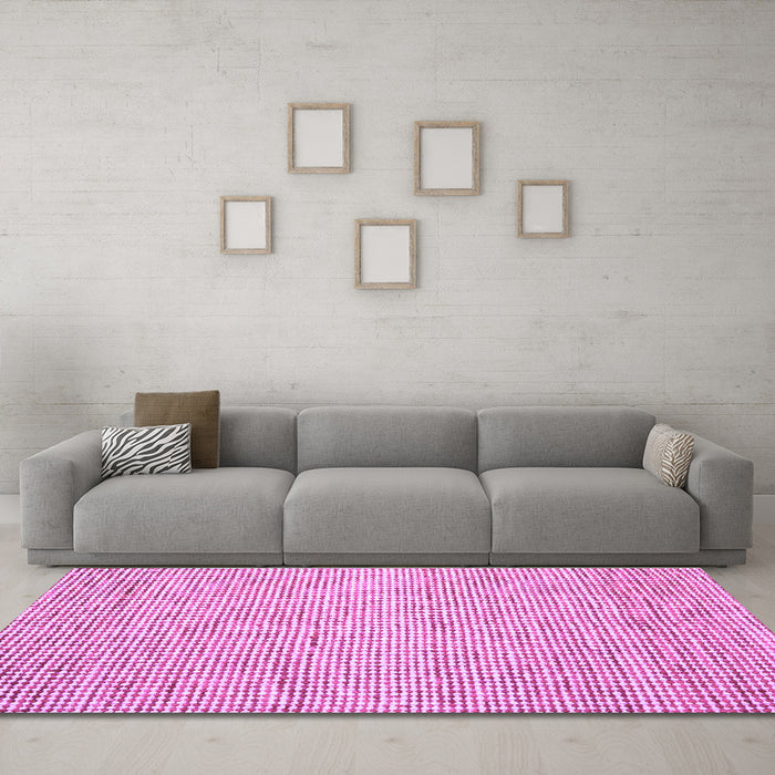 Machine Washable Abstract Purple Contemporary Area Rugs in a Living Room, wshcon1870pur