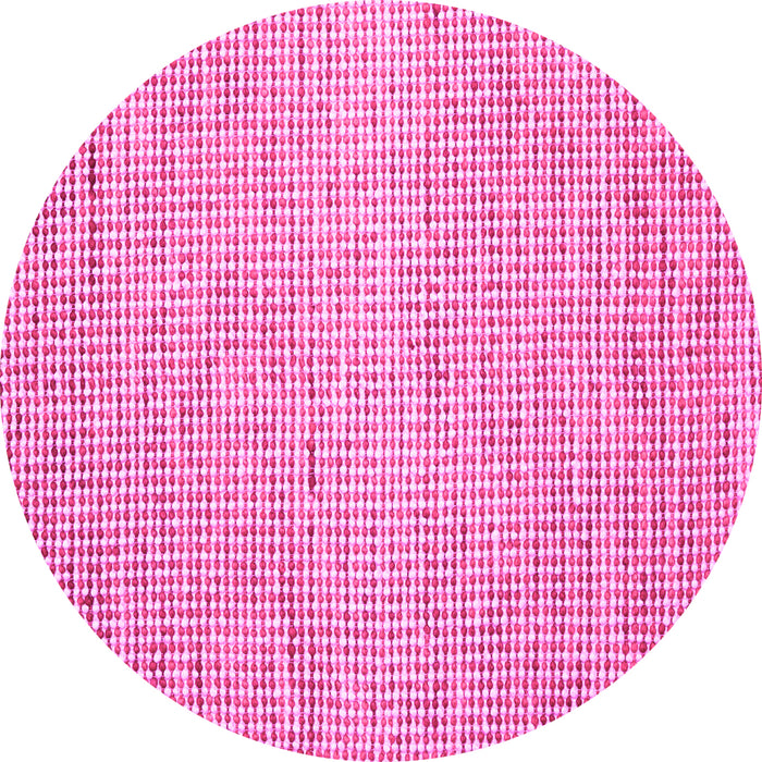 Round Abstract Pink Contemporary Rug, con1870pnk