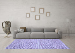 Machine Washable Abstract Blue Contemporary Rug in a Living Room, wshcon1870blu