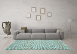 Machine Washable Abstract Light Blue Contemporary Rug in a Living Room, wshcon1870lblu