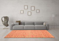 Machine Washable Abstract Orange Contemporary Rug, wshcon1870org