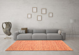 Machine Washable Abstract Orange Contemporary Area Rugs in a Living Room, wshcon1870org