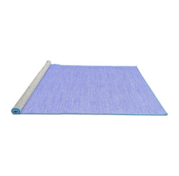 Sideview of Machine Washable Abstract Blue Contemporary Rug, wshcon1871blu