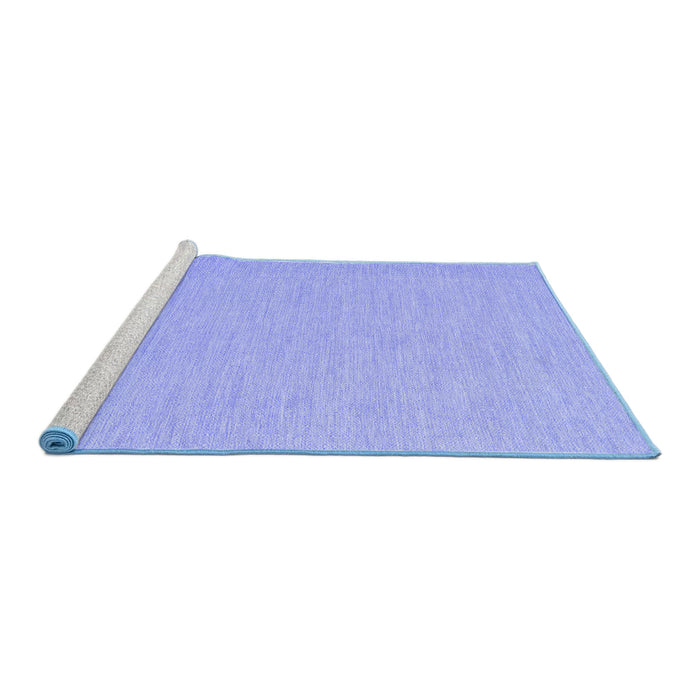 Sideview of Machine Washable Abstract Blue Contemporary Rug, wshcon1871blu