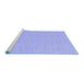 Sideview of Machine Washable Abstract Blue Contemporary Rug, wshcon1871blu