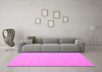 Machine Washable Abstract Pink Contemporary Rug, wshcon1871pnk
