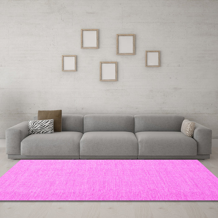 Machine Washable Abstract Pink Contemporary Rug in a Living Room, wshcon1871pnk