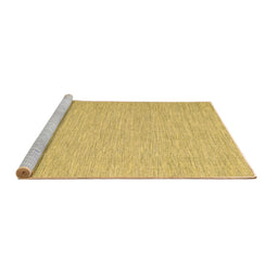 Sideview of Machine Washable Abstract Brown Contemporary Rug, wshcon1872brn