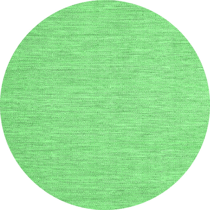 Round Abstract Emerald Green Contemporary Rug, con1872emgrn