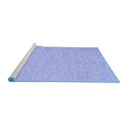 Sideview of Machine Washable Abstract Blue Contemporary Rug, wshcon1872blu