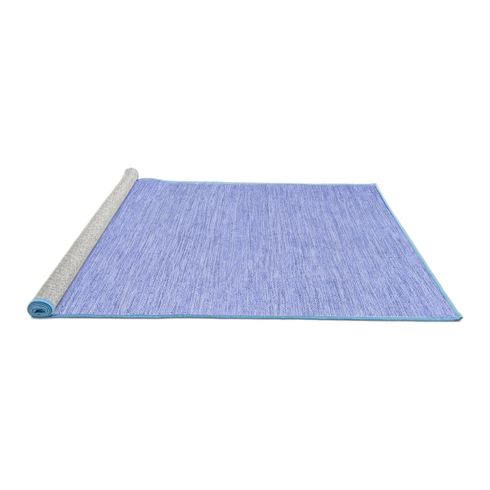 Sideview of Machine Washable Abstract Blue Contemporary Rug, wshcon1872blu