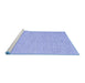 Sideview of Machine Washable Abstract Blue Contemporary Rug, wshcon1872blu