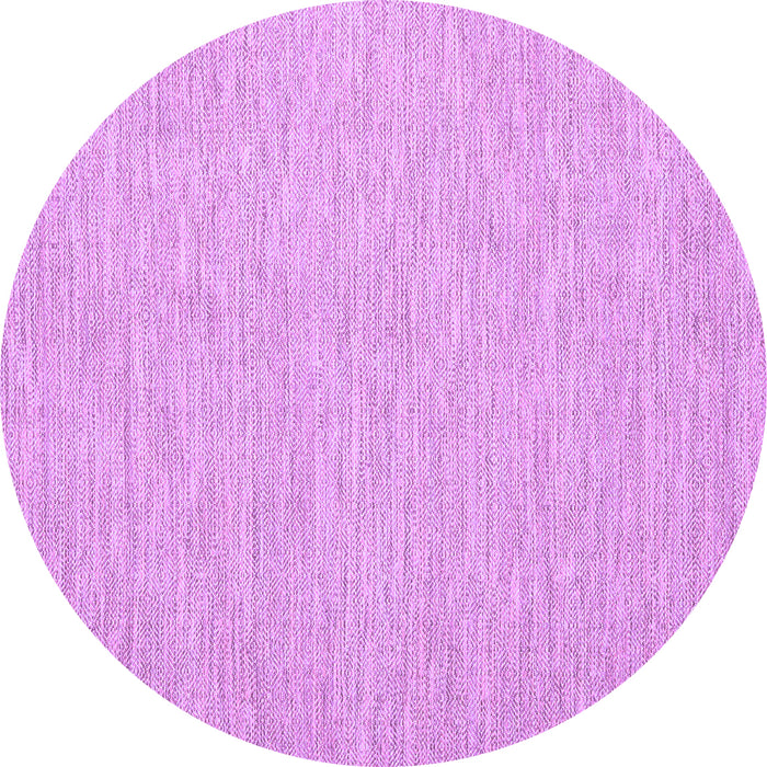 Round Abstract Purple Contemporary Rug, con1872pur