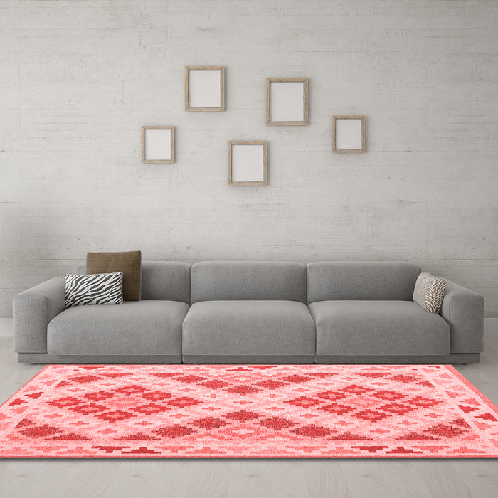 Country Red Washable Rugs