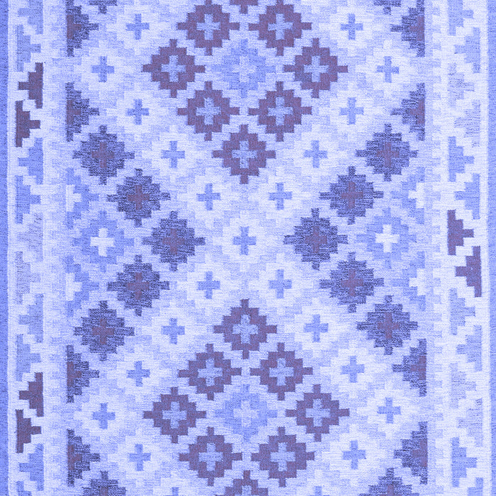 Machine Washable Southwestern Blue Country Rug, wshcon1873blu