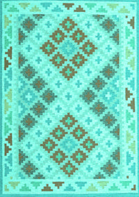 Southwestern Turquoise Country Rug, con1873turq