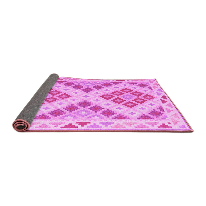 Sideview of Southwestern Pink Country Rug, con1873pnk