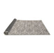 Thickness of Contemporary Pale Silver Gray Modern Rug, con1874