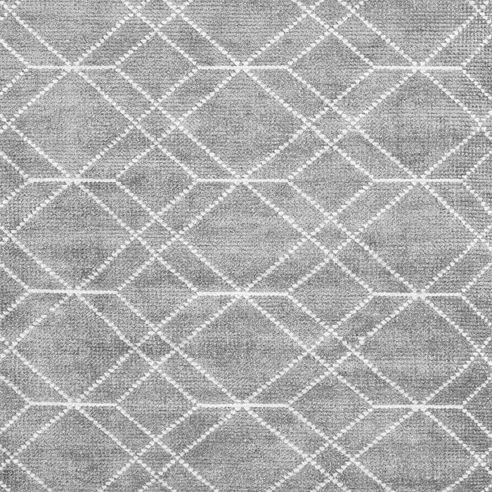 Serging Thickness of Machine Washable Abstract Gray Contemporary Rug, wshcon1874gry