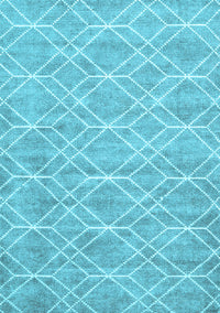 Abstract Light Blue Contemporary Rug, con1874lblu