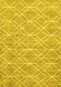 Abstract Yellow Contemporary Rug, con1874yw