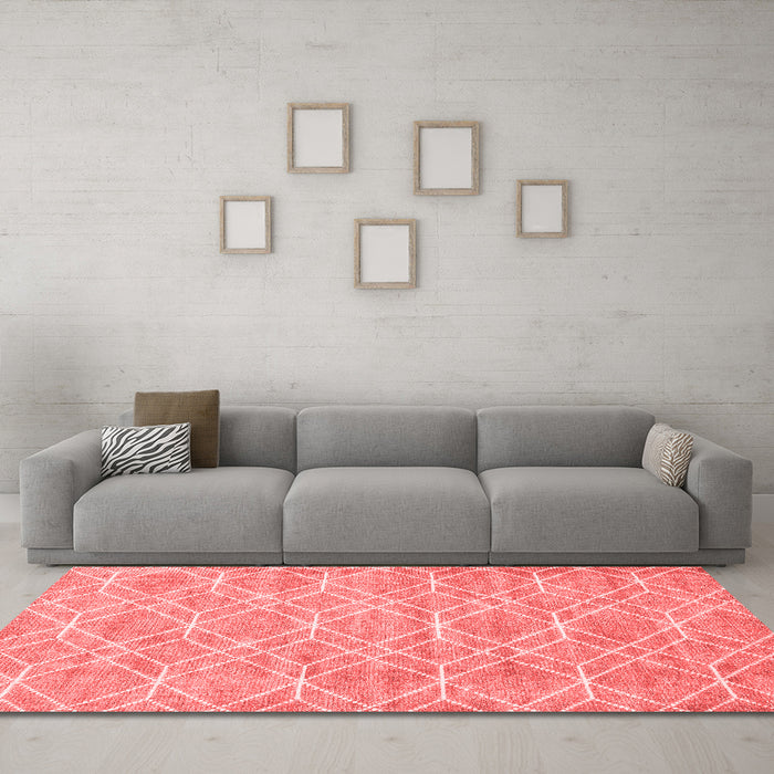 Contemporary Red Washable Rugs