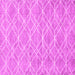 Square Machine Washable Abstract Pink Contemporary Rug, wshcon1874pnk