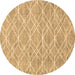 Round Machine Washable Abstract Brown Contemporary Rug, wshcon1874brn