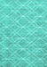 Machine Washable Abstract Turquoise Contemporary Area Rugs, wshcon1874turq