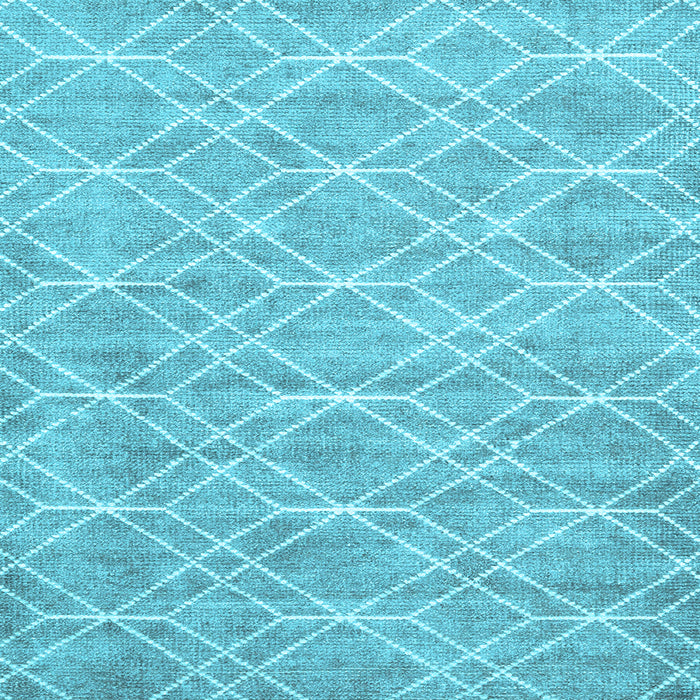 Square Abstract Light Blue Contemporary Rug, con1874lblu