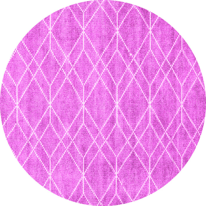 Round Abstract Pink Contemporary Rug, con1874pnk