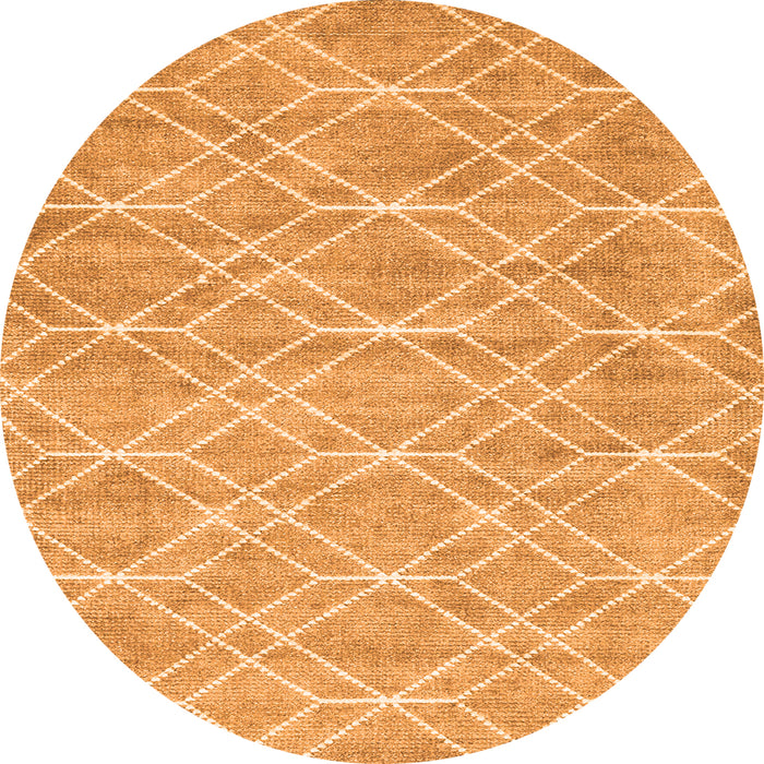 Square Abstract Orange Contemporary Rug, con1874org