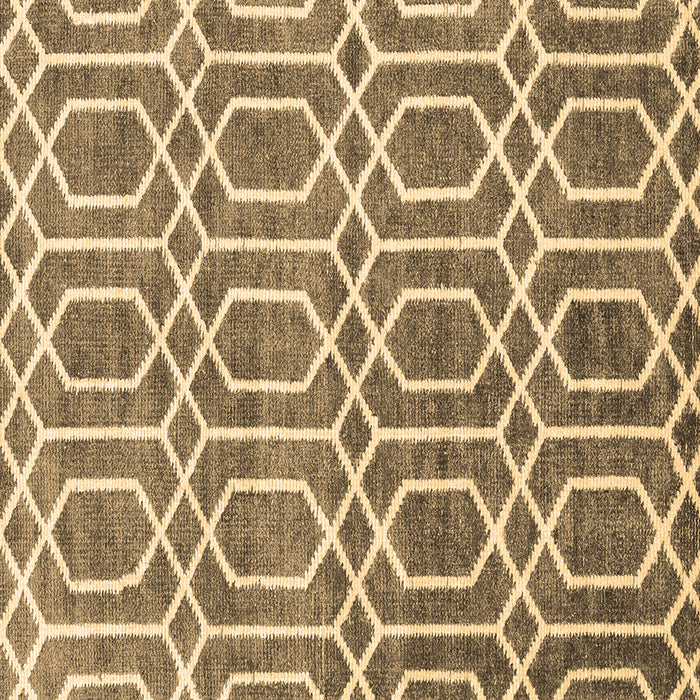 Square Machine Washable Abstract Brown Contemporary Rug, wshcon1875brn