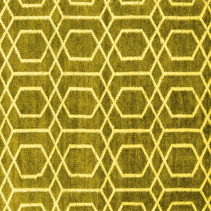 Square Machine Washable Abstract Yellow Contemporary Rug, wshcon1875yw