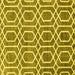 Square Machine Washable Abstract Yellow Contemporary Rug, wshcon1875yw