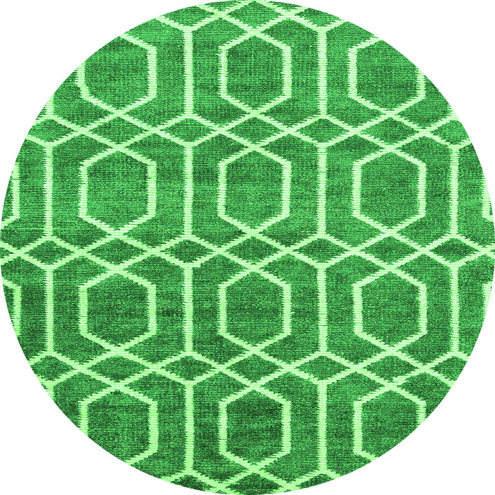Square Abstract Green Contemporary Rug, con1875grn