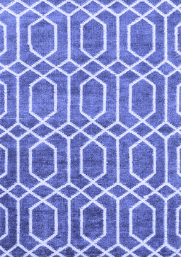 Abstract Blue Contemporary Rug, con1875blu