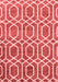 Abstract Red Contemporary Area Rugs