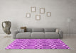 Machine Washable Abstract Pink Contemporary Rug in a Living Room, wshcon1875pnk