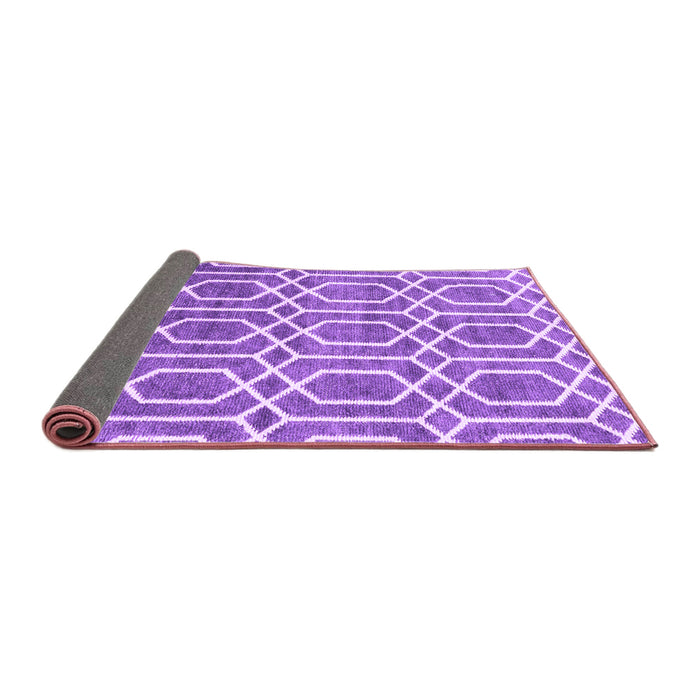 Sideview of Abstract Purple Contemporary Rug, con1875pur