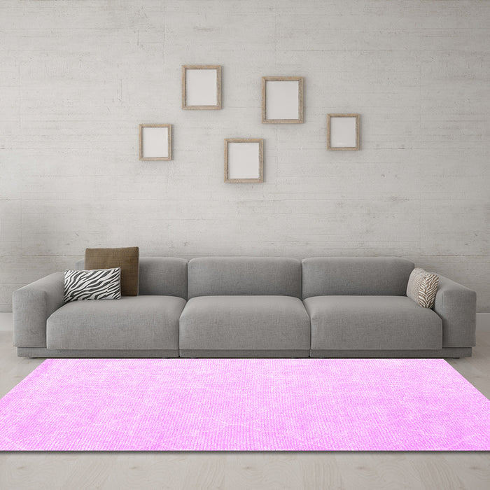 Machine Washable Abstract Pink Contemporary Rug in a Living Room, wshcon1876pnk