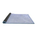 Sideview of Abstract Blue Contemporary Rug, con1876blu