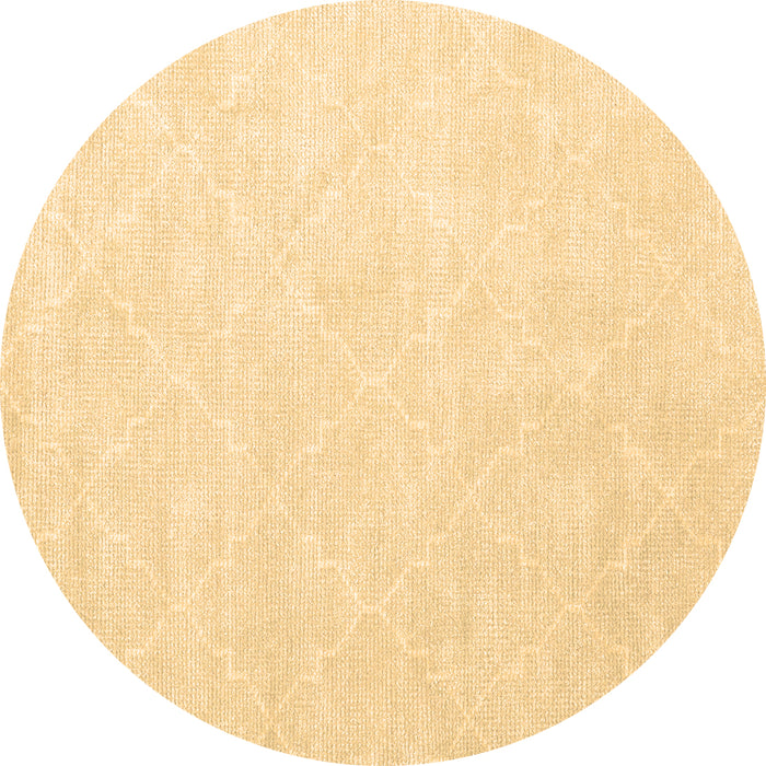 Round Abstract Brown Contemporary Rug, con1876brn