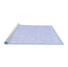 Sideview of Machine Washable Abstract Blue Contemporary Rug, wshcon1876blu