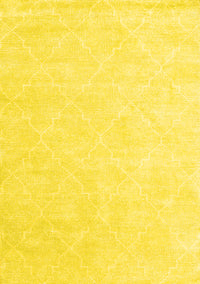 Abstract Yellow Contemporary Rug, con1876yw